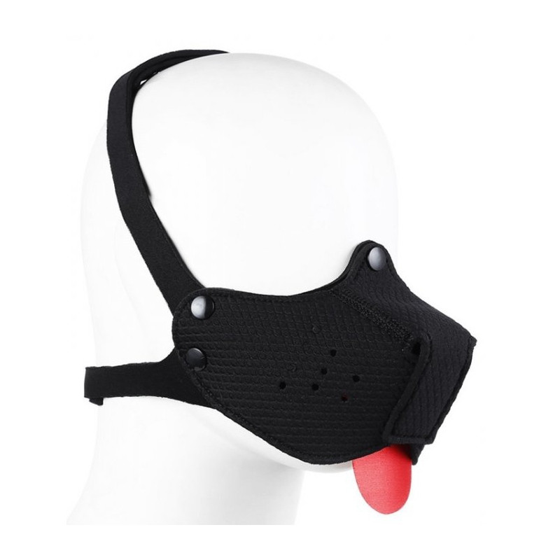 Kinky Puppy Museau + Langue Néoprène Puppy Noir